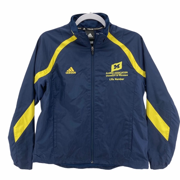Adidas U of M Alumni Full Zip Windbreaker Jacket